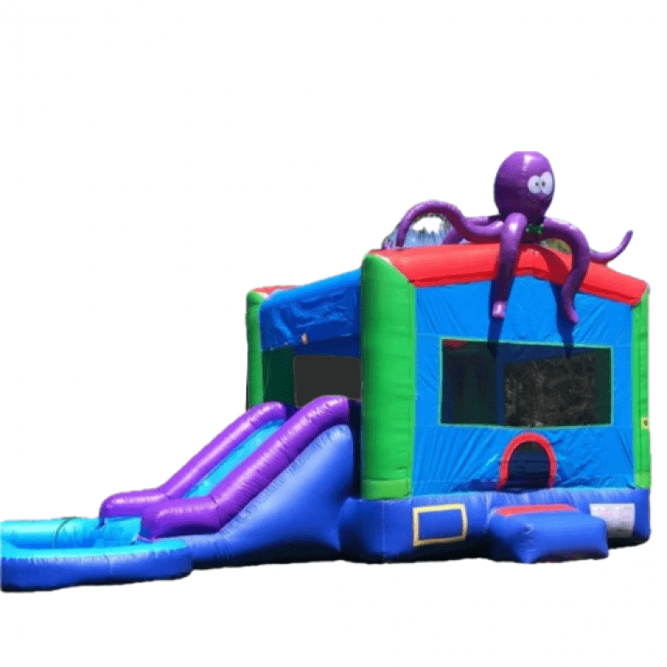 Octopus Bounce House with Slide and Pool