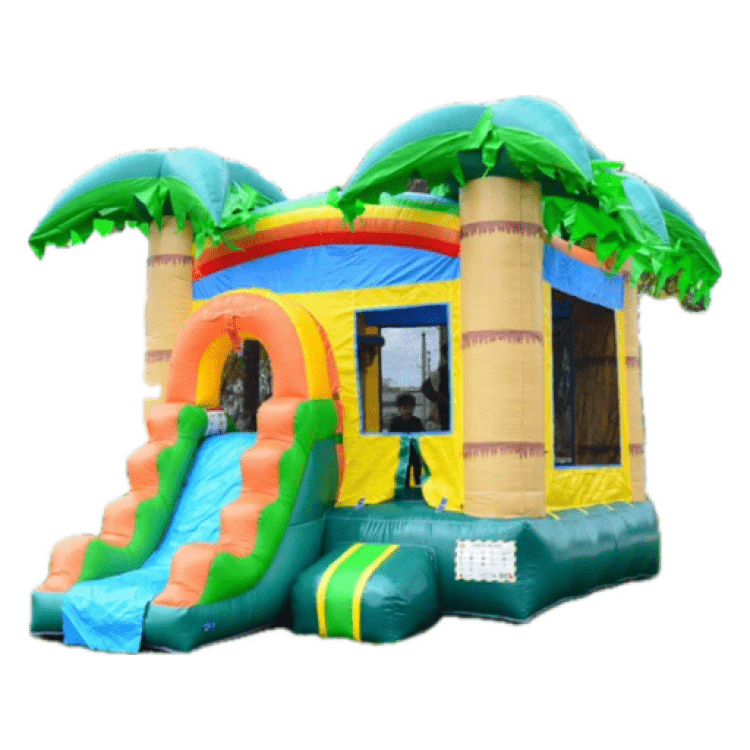 Tropical Bounce House with Side